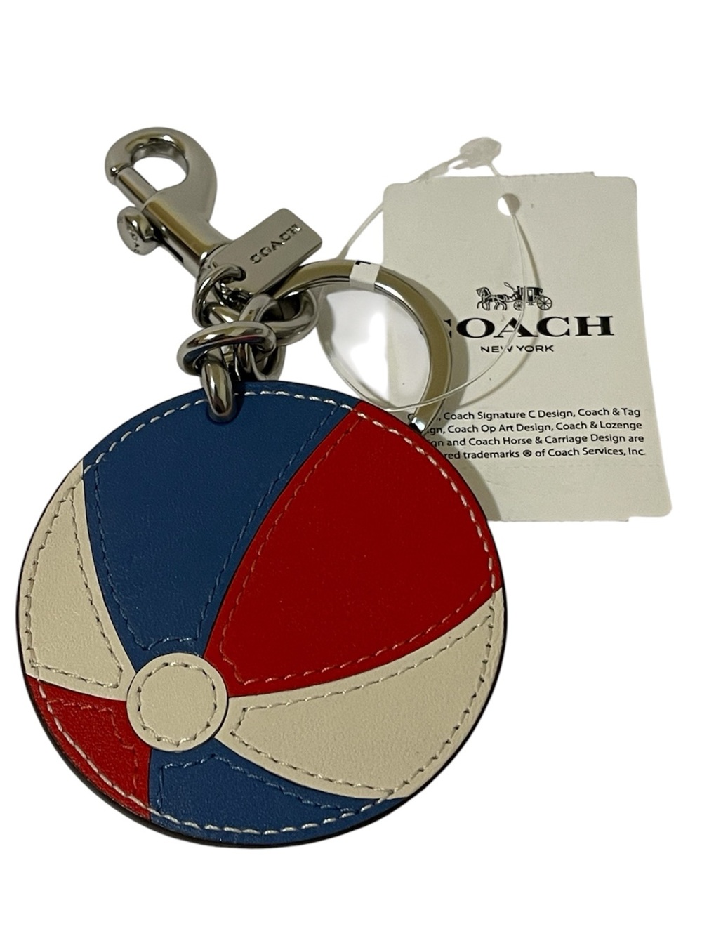 Coach Beachball Bag Charm/Keychain - NWT **